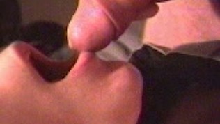 Homemade sperm in mouth