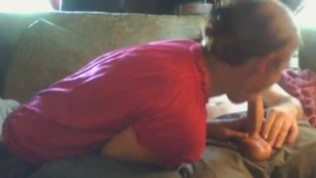 Redhead and cum kiss