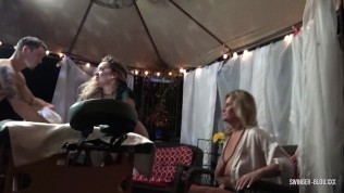 MILFs kissing and fucking hard cocks in exclusive homemade foursome video