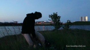 Last night’s #4 – MILF giefs BJ and gets fucked outdoors as night falls