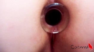 MILF First Anal Sex after Oil Massage Closeup