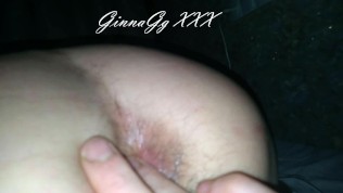 pussy pulls on fishnet pantyhose and sucks his cock GinnaGg