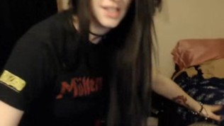 Ass twerk big tits and pussy rub on young brunette