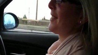 Flashing boobs while driving