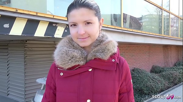 GERMAN SCOUT – Teen Gina bei Strassen Casting AO gefickt