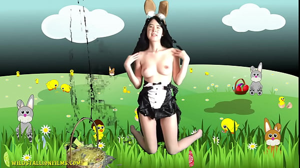 Chinese Teen is a sexy Easter Bunny